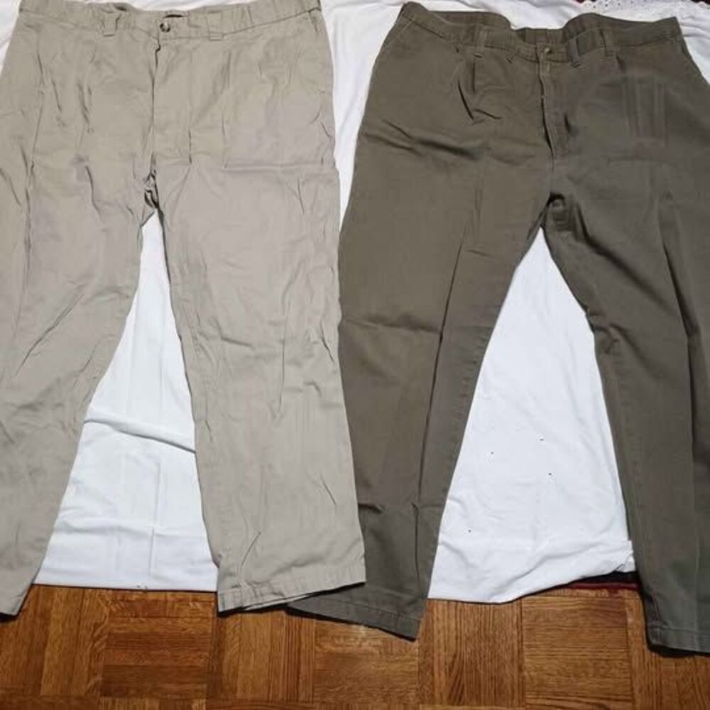 2 pair of mens casual cotton pants 46 x 32 Timber Creek and Canyon Ridge